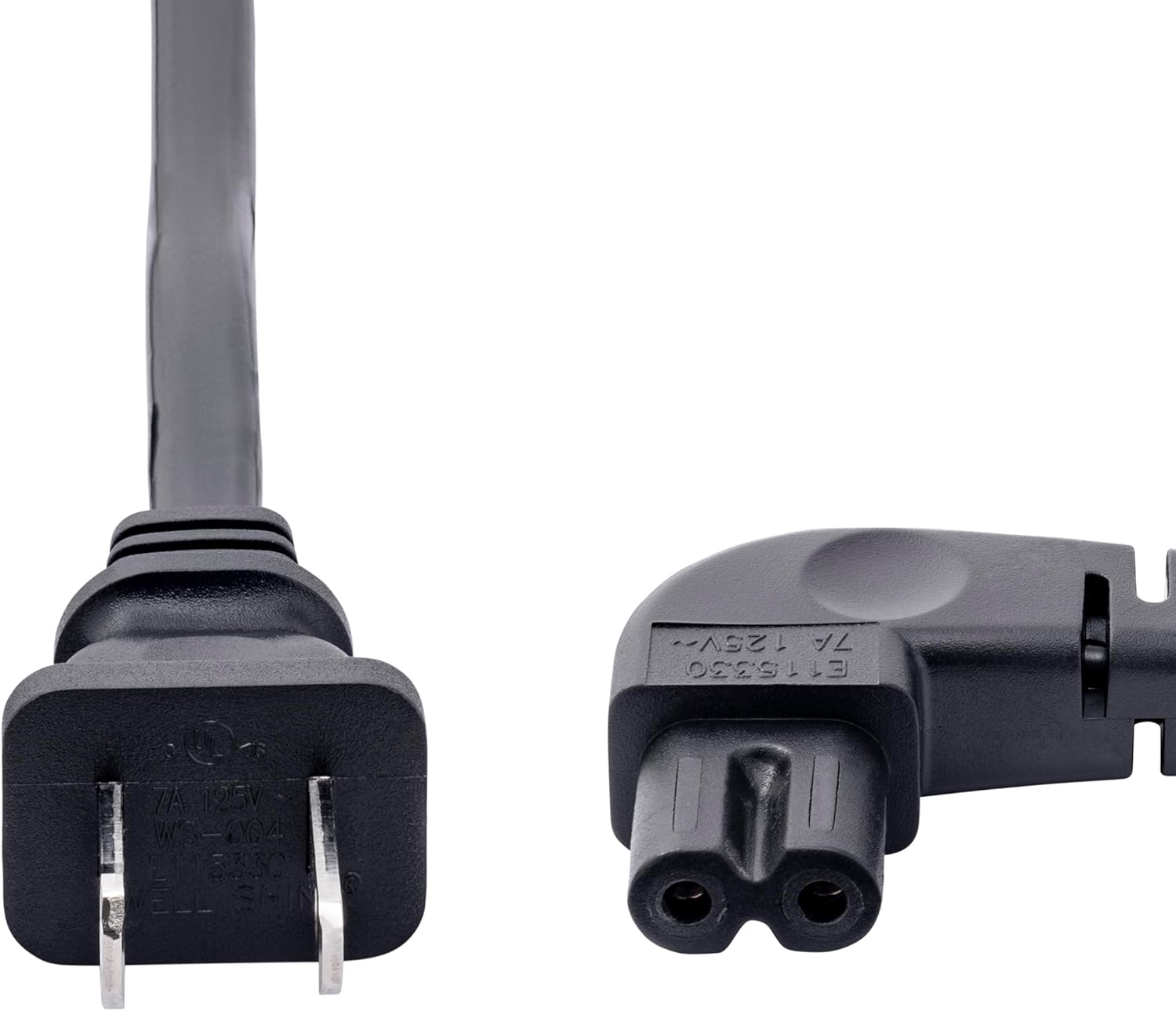 StarTech.com Laptop Power Cord NEMA 1-15P to Right Angle IEC C7, 18AWG, 7A 125V