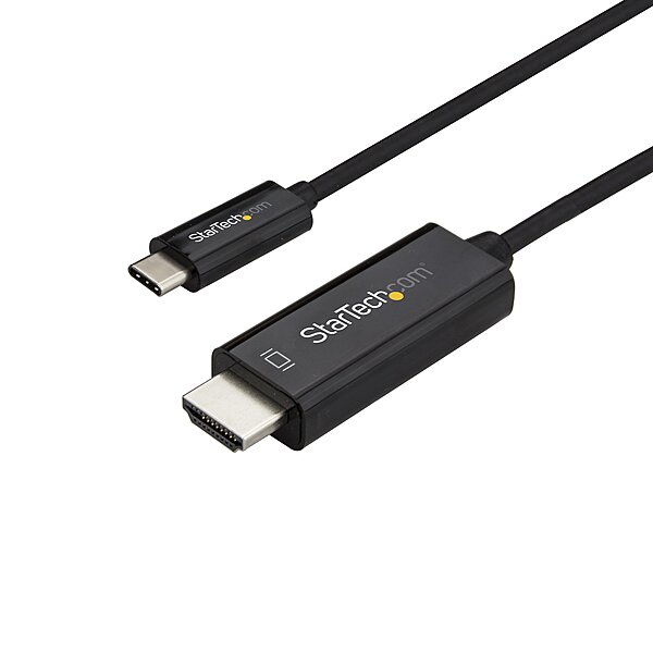 StarTech.com USB C to HDMI Cable - USB Type-C to HDMI 2.0 - 4K 60Hz - Black