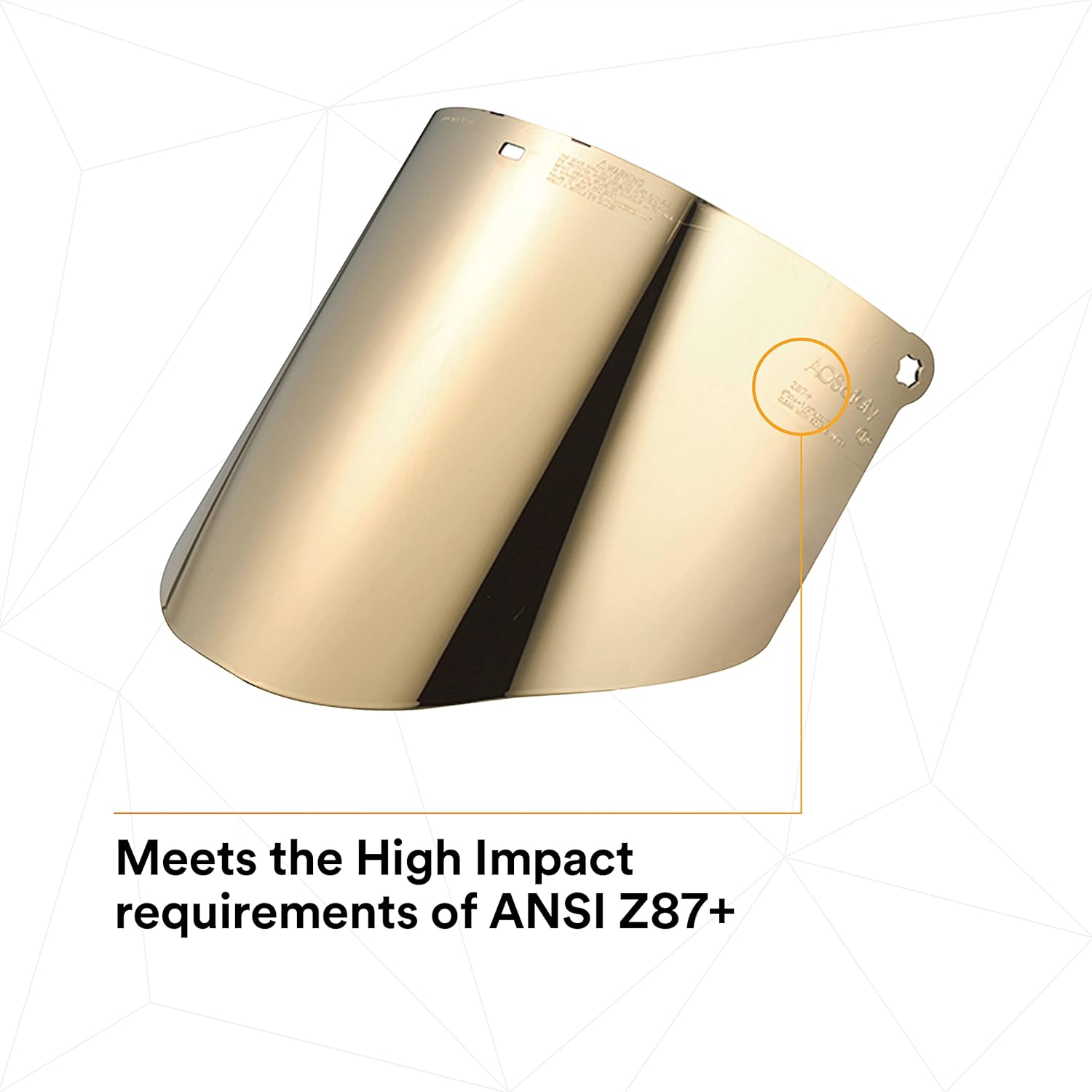 3M Total Performance Gold-Coated Face Shield Window WCP96G -00000, Polycarbonate, Clear