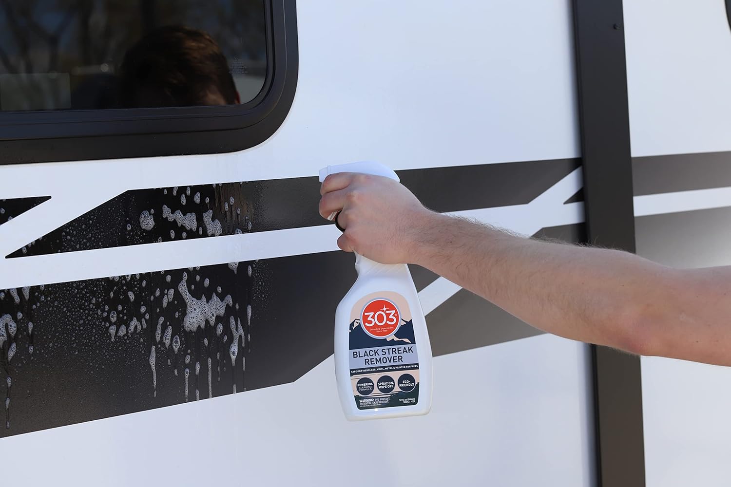 303 Products Black Streak Remover - Removes Black Streaks and Dirt, Provides A Clean, Streak-Free Finish on RVs, Campers