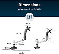 VARI VESA Monitor Arm - Adjustable Desk Mount with 360° Rotation