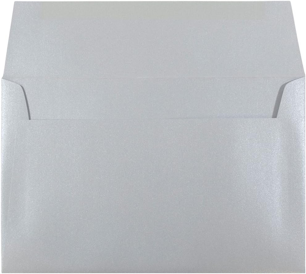JAM PAPER Silver Stardream Metallic Invitation Envelopes