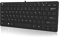 Adesso SlimTouch 510 Mini Keyboard with USB Hubs (AKB-510HB), Black