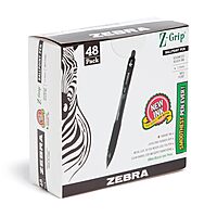 Zebra Pen Z-Grip Retractable Ballpoint Pen, Medium Point 1.0 mm