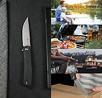 SENCUT Scitus Pocket Folding Knife for EDC, Design by Ostap Hel, Liner Lock Knife with Deep Carry Clip