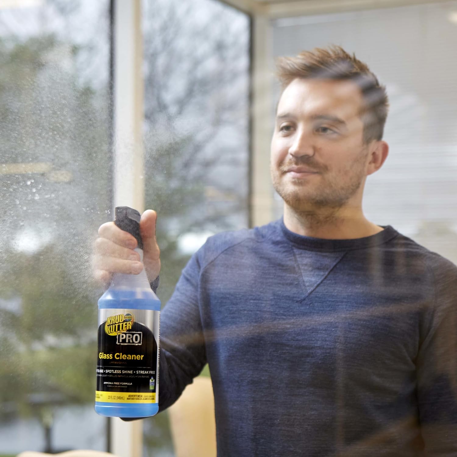 Krud Kutter Pro Glass Cleaner, 32 oz Spray Bottle (Pack of 6)