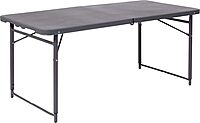 FLASH FURNITURE Bi-Fold Plastic Folding Table