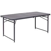 FLASH FURNITURE Bi-Fold Plastic Folding Table