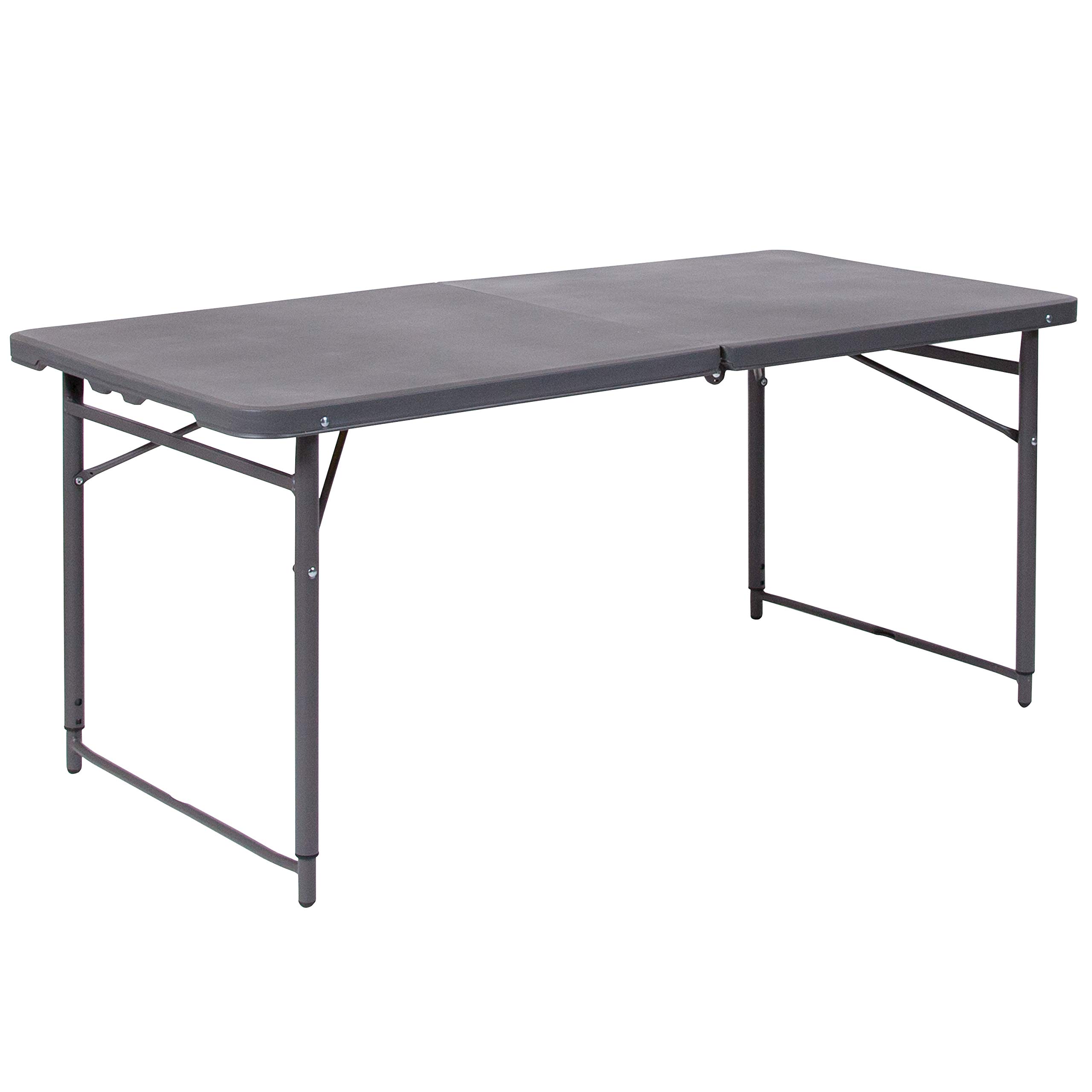 FLASH FURNITURE Bi-Fold Plastic Folding Table