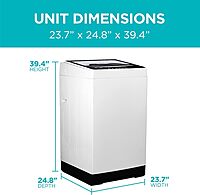 BLACK+DECKER Portable Washer, Top-Load with Stainless Steel Tub