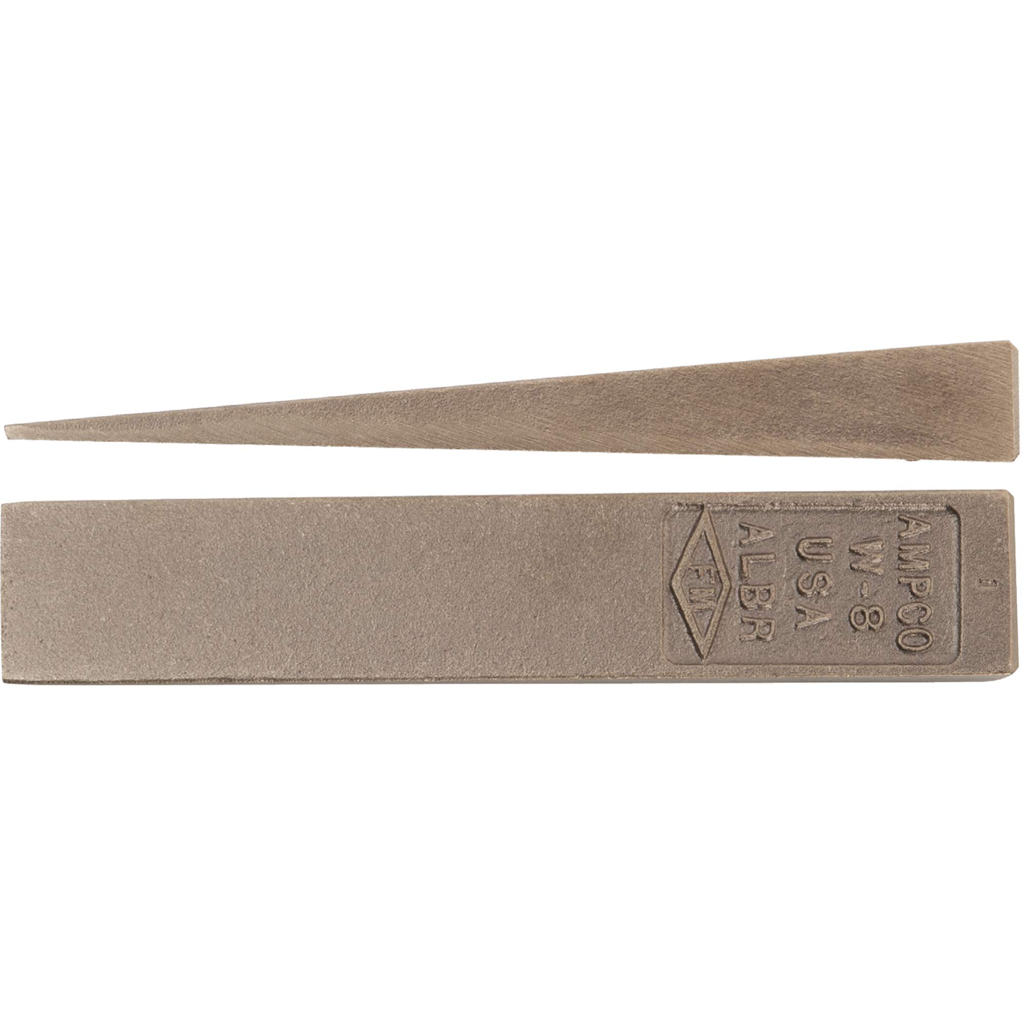 Ampco Safety Tools W-1 Wedge, Flange, Non-Sparking, Non-Magnetic, Corrosion Resistant, 1/4" x 1/2" x 3-1/4" OAL