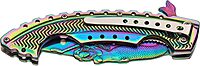 Boker 01LG318 Rainbow Mermaid Folding Knife with 440A Stainless Steel Blade, 3-1/4", Magnum