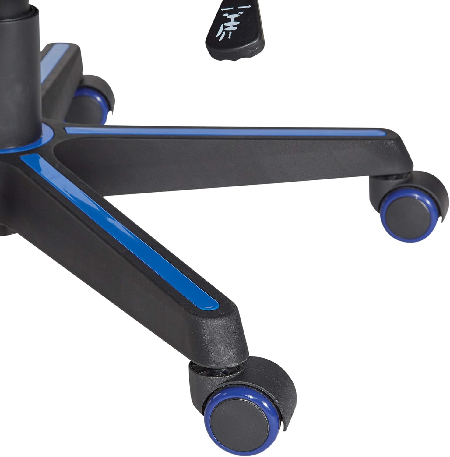 OSP Home Furnishings Vapor Ergonomic Adjustable High Back Faux Leather Gaming Chair with Coil Spring Seat and Integrated