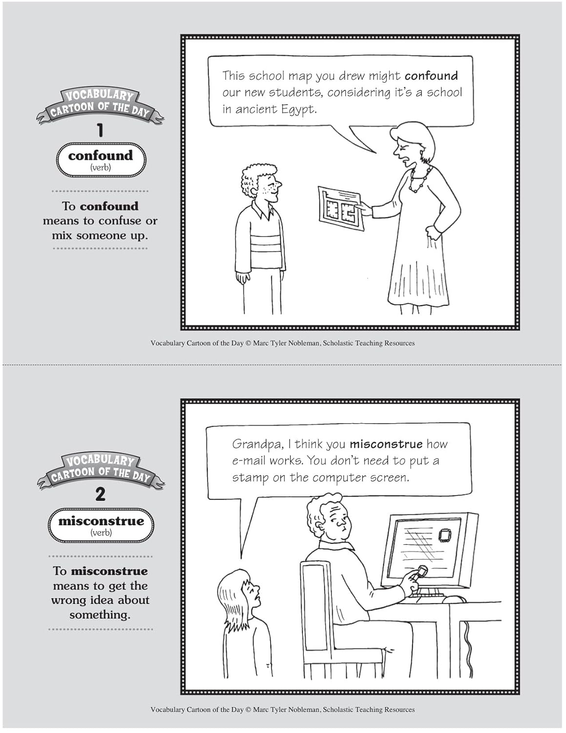 Vocabulary Cartoon of the Day: Grades 4–6: 180 Reproducible Cartoons That Help Kids Build a ROBUST and PRODIGIOUS Vocabulary