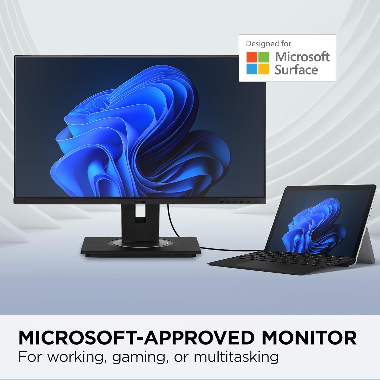 ViewSonic VG Monitor Designed for Surface with 60W USB-C, HDMI and DisplayPort