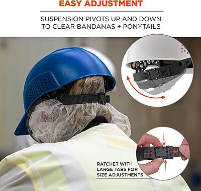 ERGODYNE Skullerz 8951 Vented Hard Shell Bump Cap with Suspension