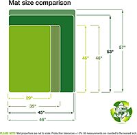 FLOORTEX Polypropylene Rectangular Chair Mat for Low-Pile Carpets
