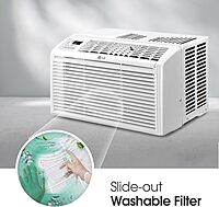 LG 6,000 BTU Window Air Conditioner, 115V, Cools 250 Sq.Ft. for Bedroom, Den, Living Room, Quiet Operation, with Remote