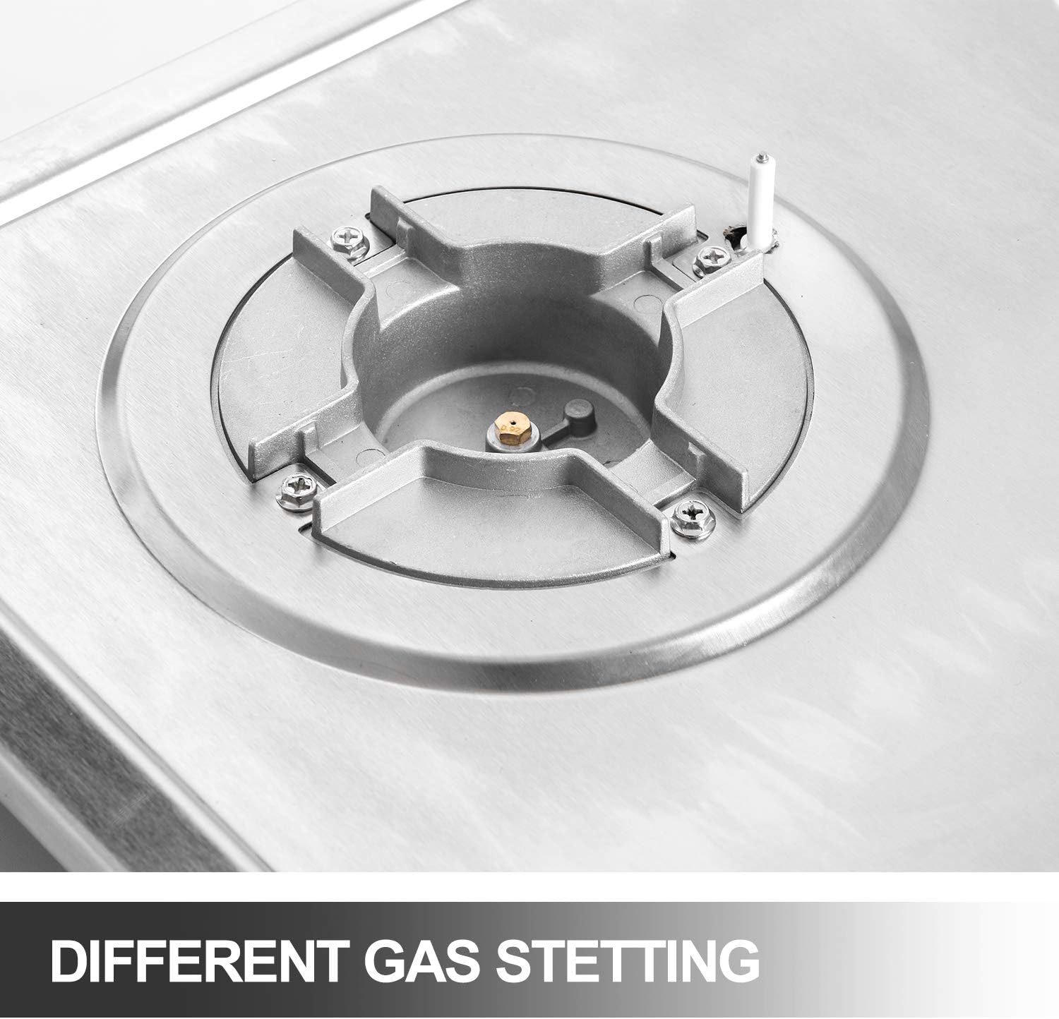 Estufa de 4 quemadores con kit de conversión de NG/LPG Estufa de 4 quemadores con kit de conversión de NG/LPG