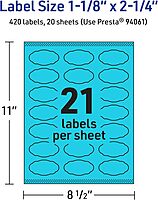 Avery Printable Oval Scalloped Labels, Sure Feed, Print-to-the-Edge, Laser/Inkjet Printable