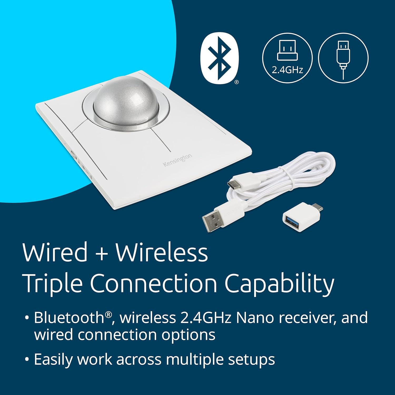 Kensington SlimBlade Pro Rechargeable Wireless Trackball