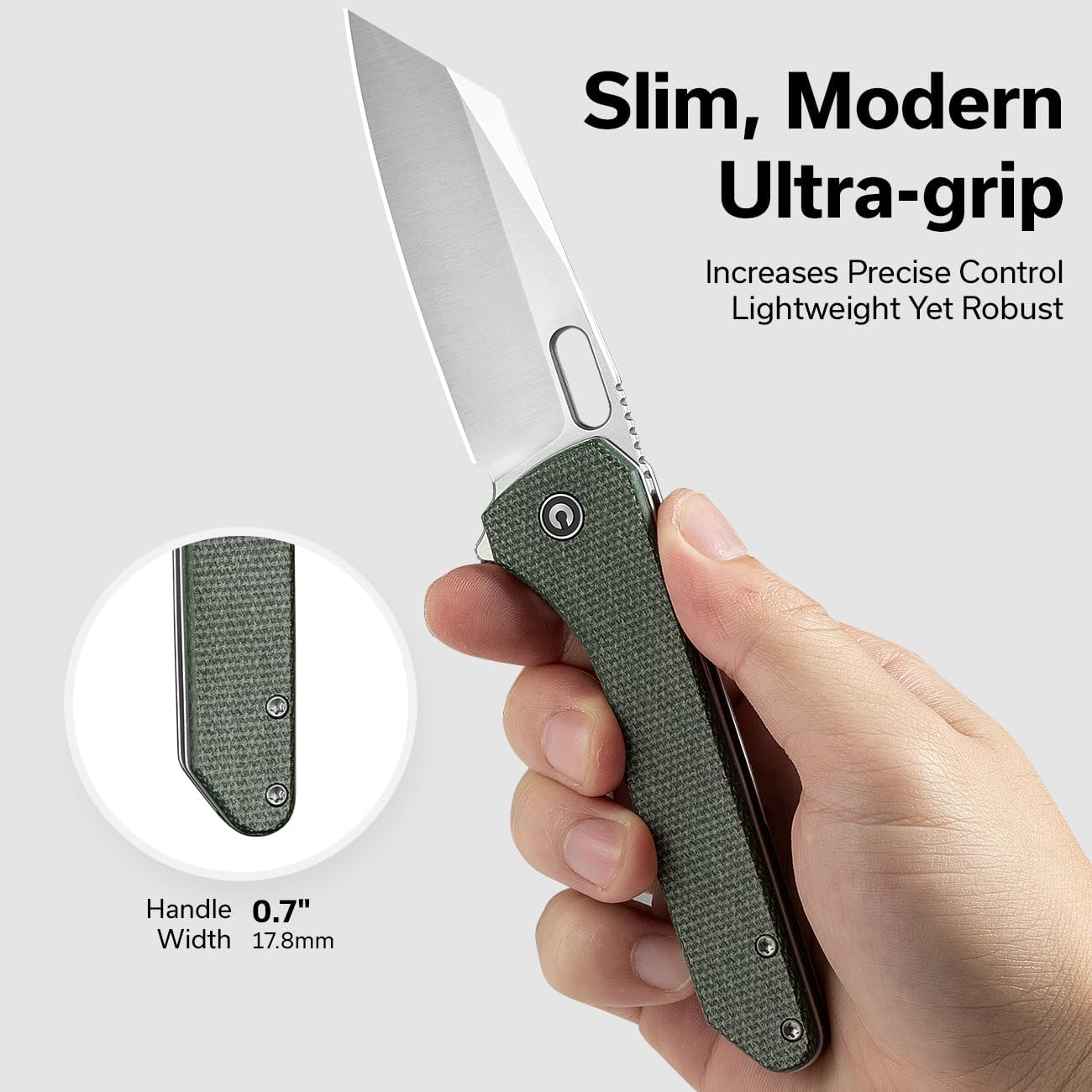 CIVIVI Nugz Folding Pocket Knife for EDC, 3.17" Reverse Tanto Blade C23060