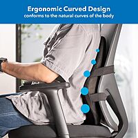 Mount-It! Office Chair Lumbar Support Cushion with Memory Foam