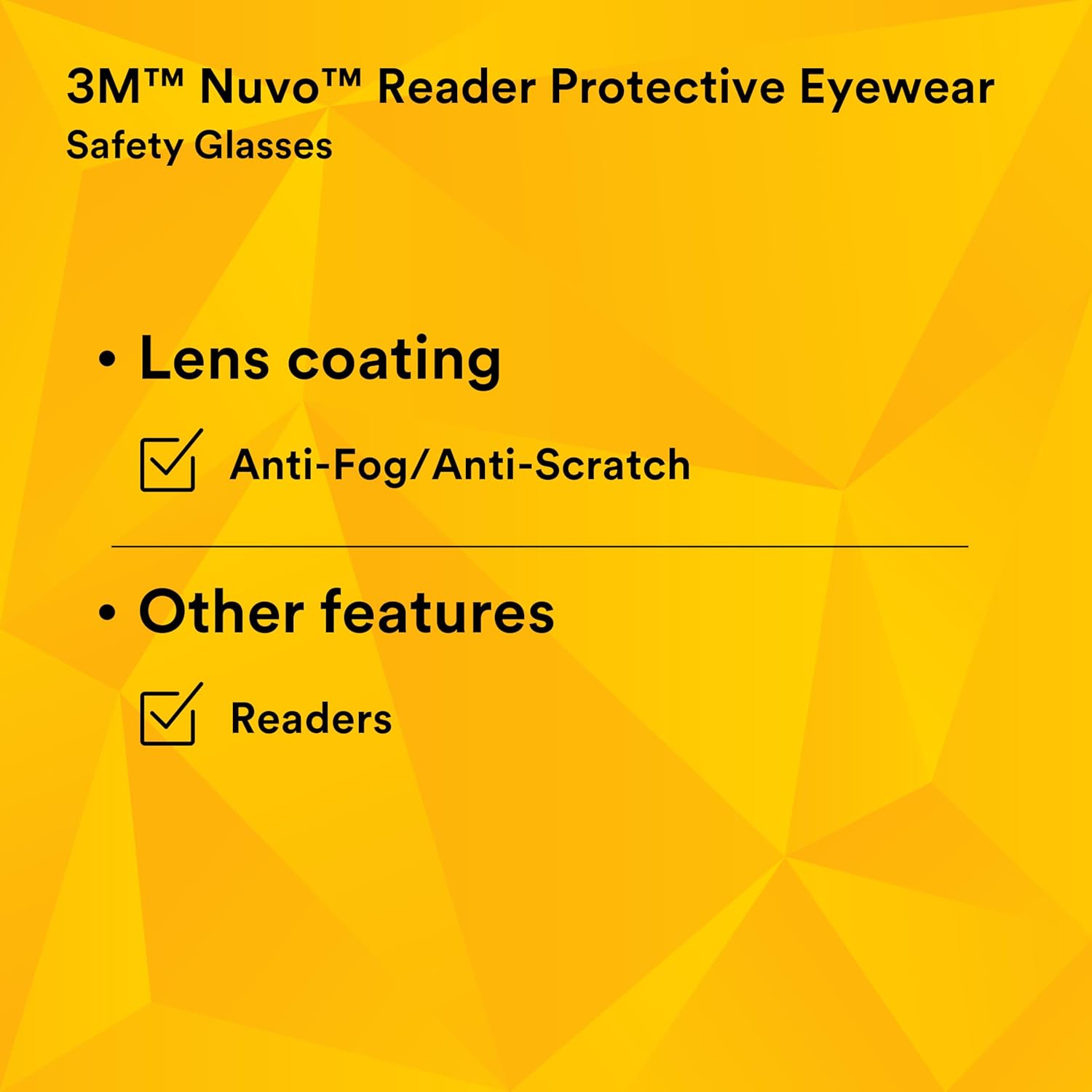 3M Nuvo Reader Protective Eyewear Safety Glasses
