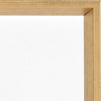DesignOvations Kate and Laurel Calter Magnetic Dry Erase Board, Melamine, 16 1/2 x 25 1/2 , White, Gold Plastic Frame