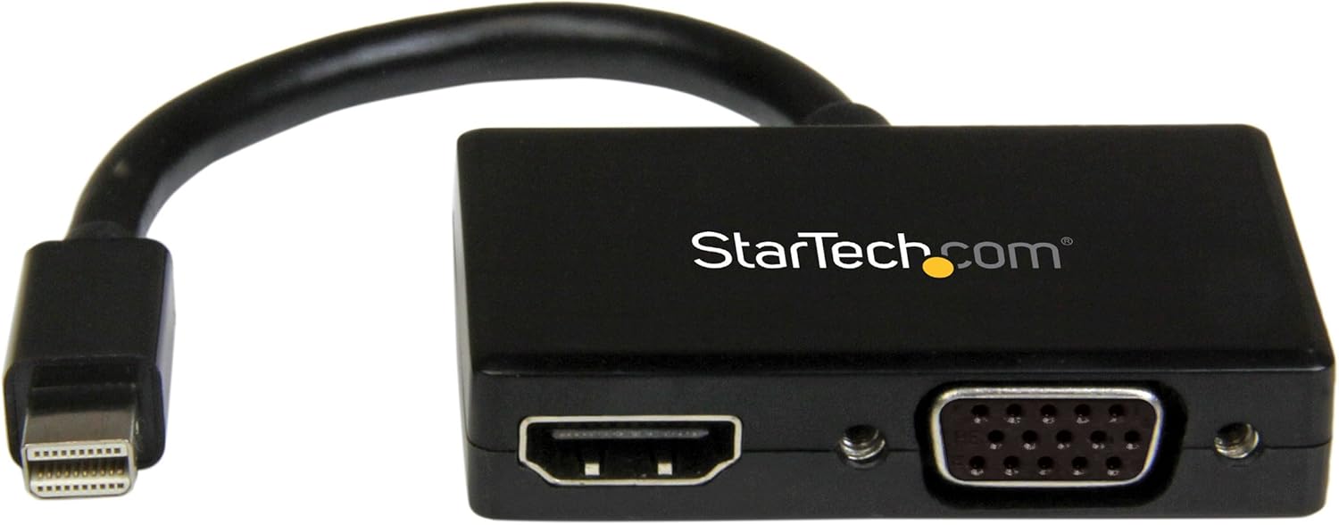 StarTech.com Mini DisplayPort to HDMI or VGA 2-in-1 Travel Adapter