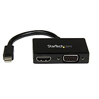StarTech.com Mini DisplayPort to HDMI or VGA 2-in-1 Travel Adapter