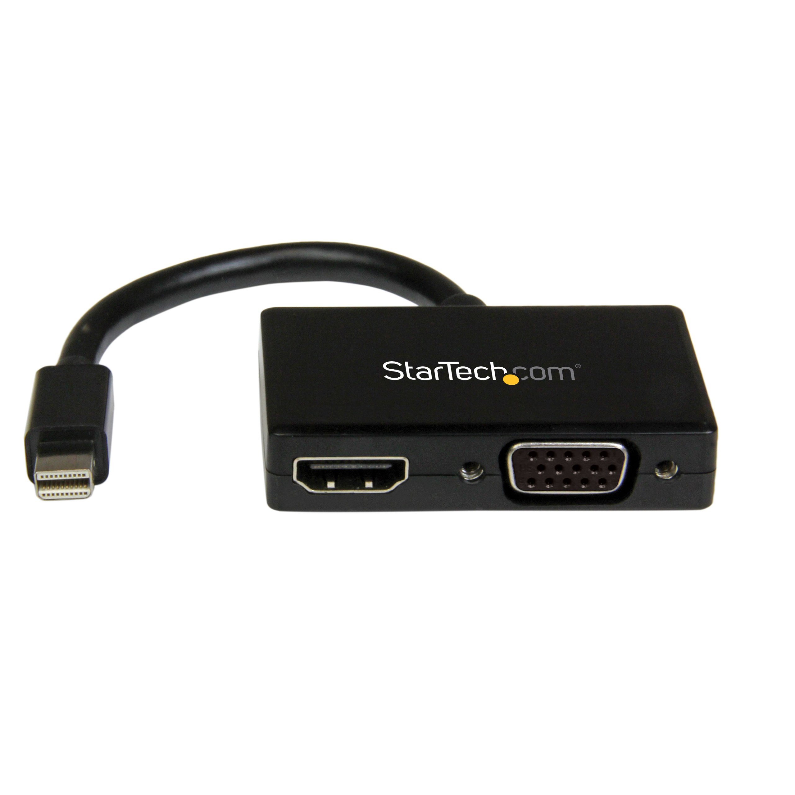 StarTech.com Mini DisplayPort to HDMI or VGA 2-in-1 Travel Adapter
