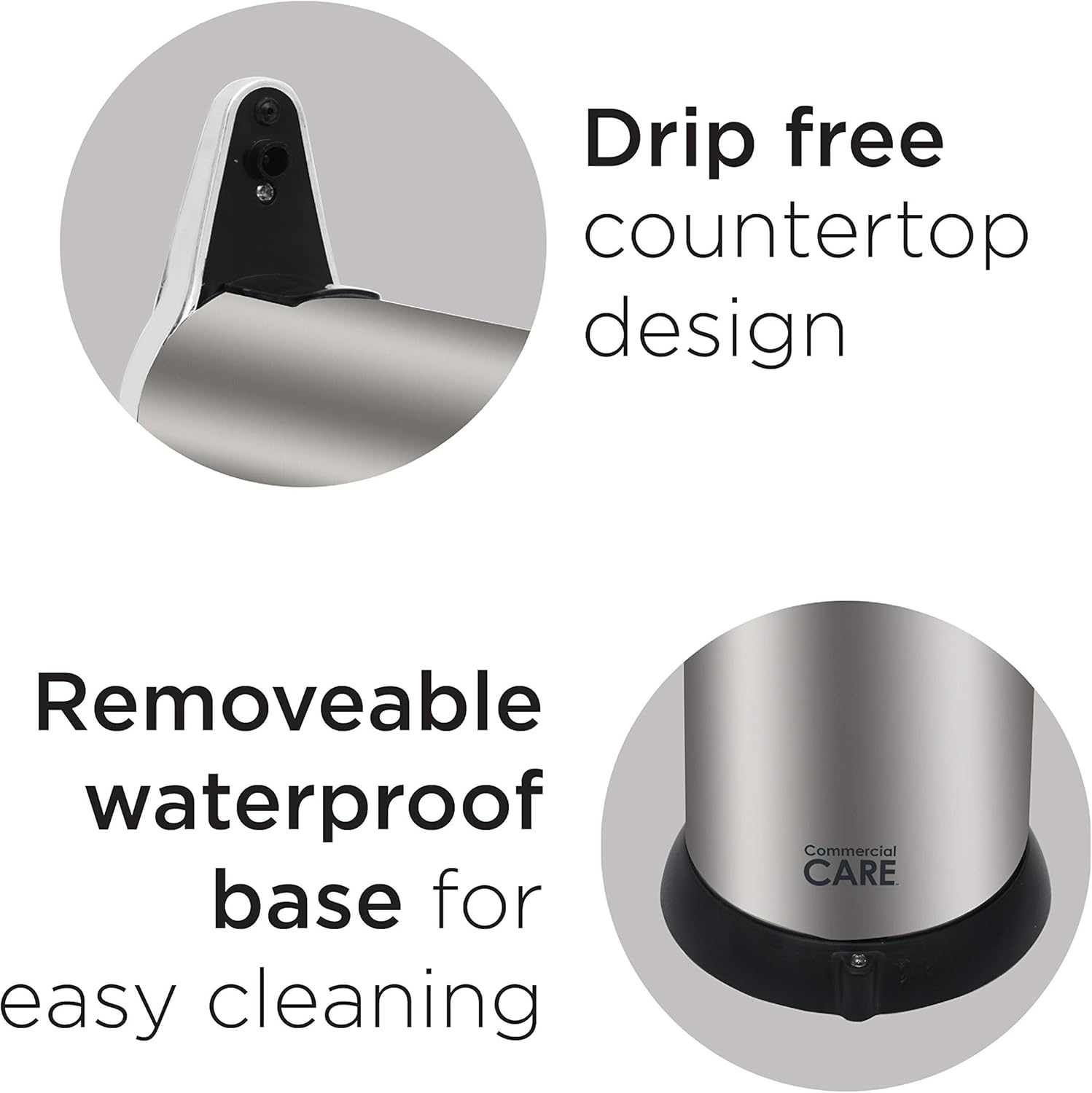 Touchless Soap, Hand Sanitizer Dispenser – Battery Operated Automatic Soap Dispenser with Dripless Design - / 7.5 oz)