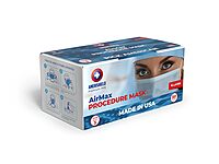 ASTM Level 3 AirMax Disposable Procedure Masks, 4-Layer, Comfortable Fit, Made in USA, HSA/FSA, 50 Pack