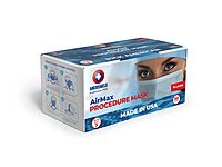 ASTM Level 3 AirMax Disposable Procedure Masks, 4-Layer, Comfortable Fit, Made in USA, HSA/FSA, 50 Pack