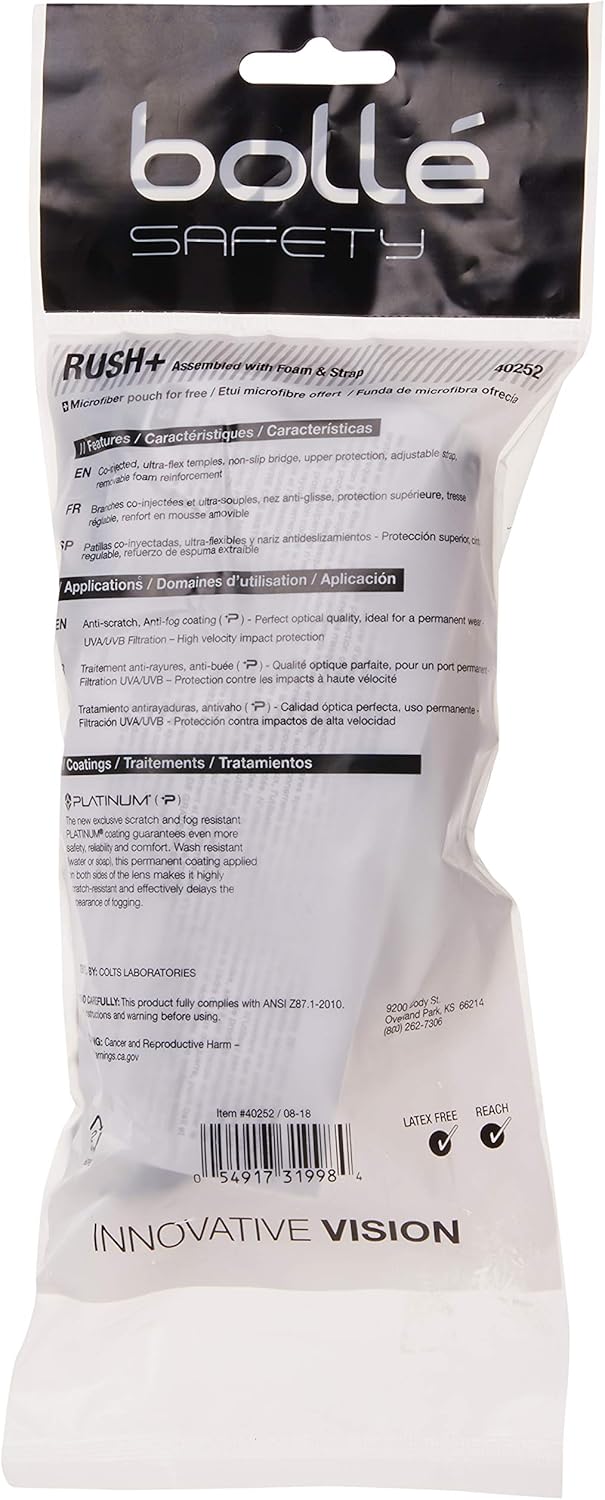 Bolle Safety Rush+ Safety Glasses Assembled Foam & Strap Kit