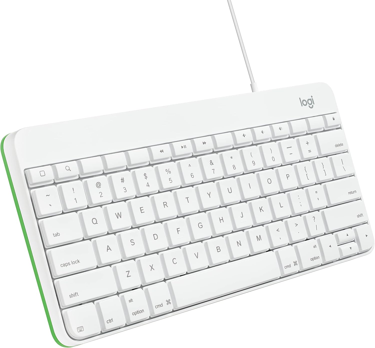 Logitech Wired Keyboard for iPad with Lightning Connector – White Lightning Connector Standard Packaging