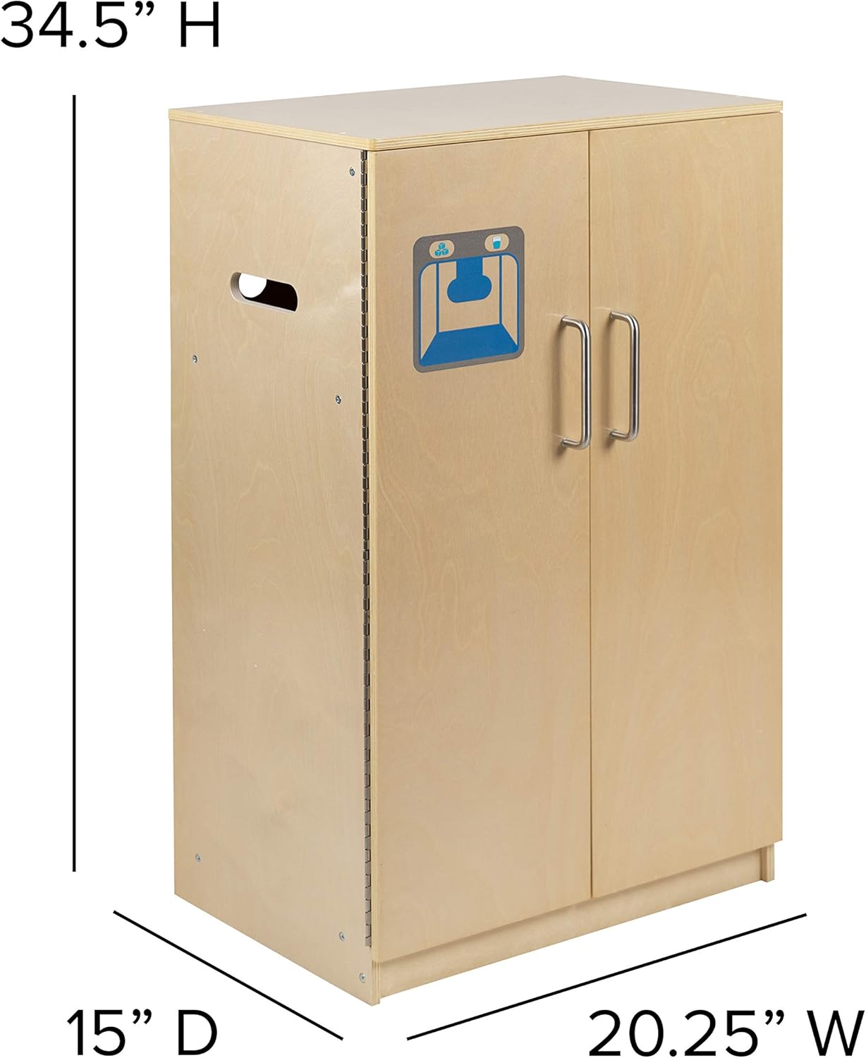 FLASH FURNITURE Hercules Children's Wooden Play Kitchen for Commercial or Home Use - Safe, Kid Friendly Design