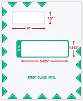 COMPLYRIGHT First Class Double-Window Tax Mailer Envelopes