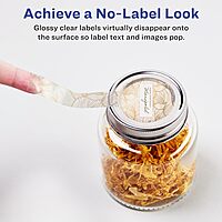 Avery Glossy Clear Lollipop Labels, Sure Feed Technology, 1.5" x 4", Print-to-The-Edge, Laser/Inkjet Printable