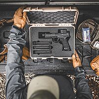 NANUK 910 Hard Case for Single Sporting Gear, IP67 Waterproof Hard Storage, Made in North America Short Multipurpose Case – (4.3’’ x 11.1’’ x 4.7’’) Olive