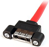 StarTech.com 1 ft eSATA Panel Mount Cable - F/M - 1ft panel mount eSATA - 1ft SATA to eSATA Converter