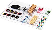 MIND READER Drawer Organizer Set, Multi-Piece Storage Trays for Kitchen, Bathroom, Office & More
