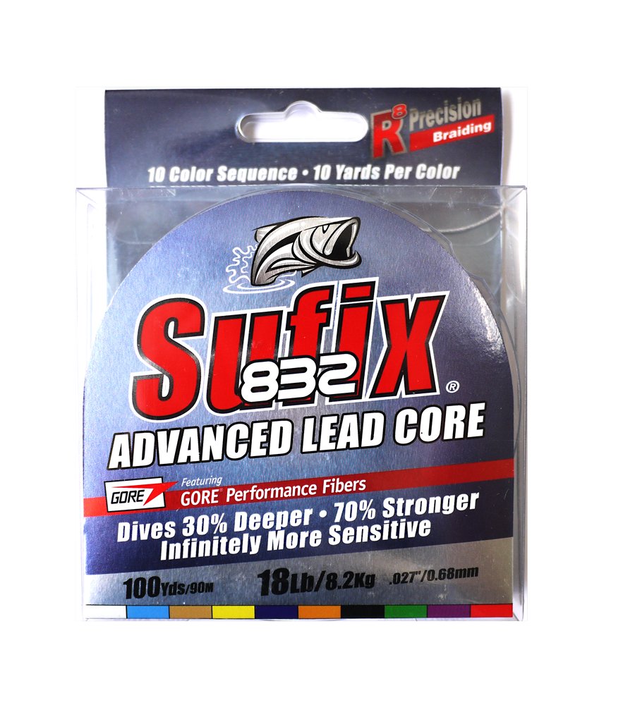 Sufix 832 Advanced Lead Core - 18lb - 10-Color Metered - 100 yds