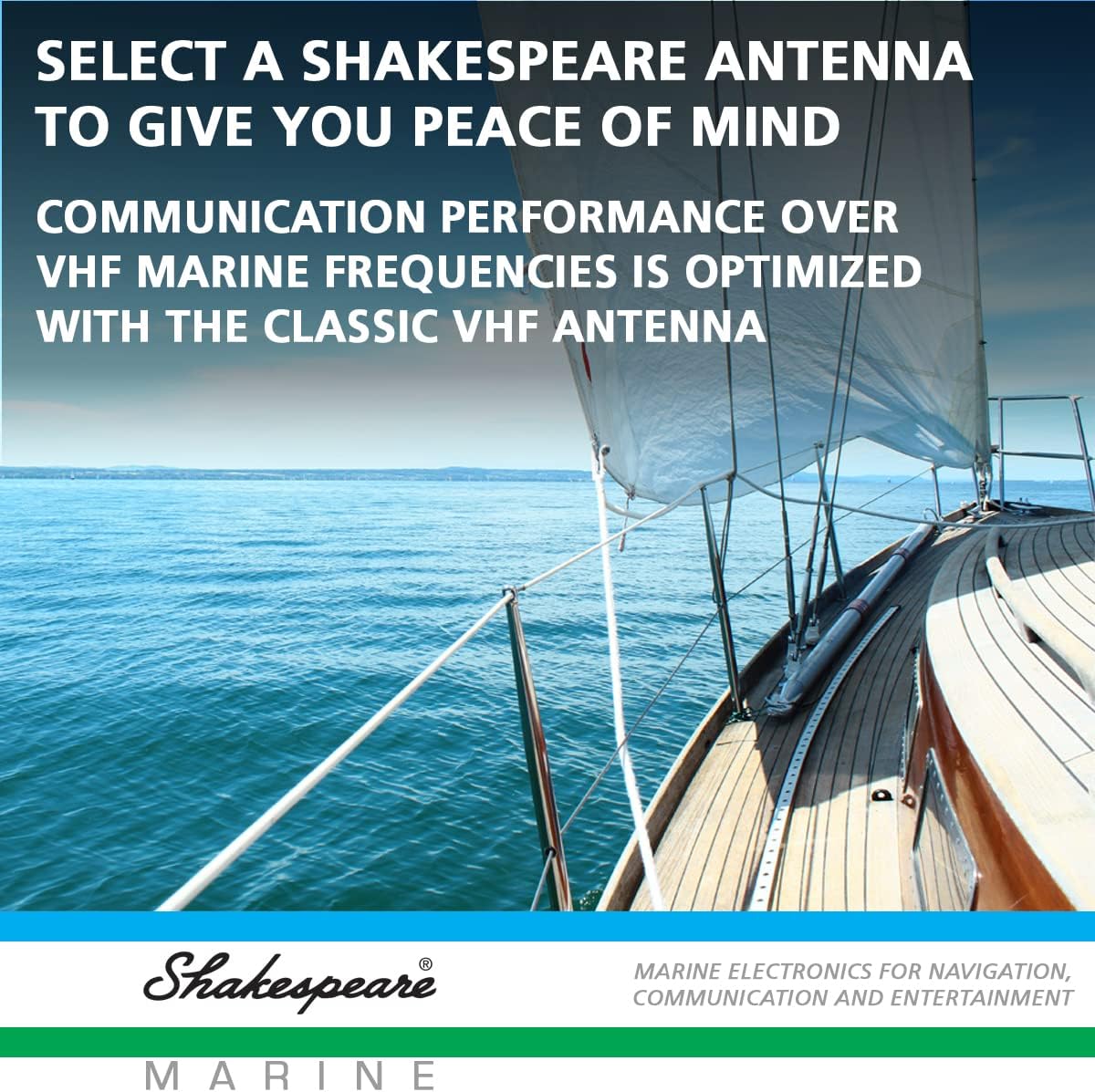 Shakespeare 5241-R Low Profile 3' VHF Marine Antenna Antenna Standard Packaging