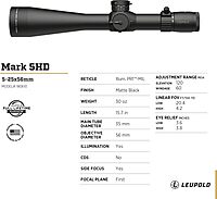 LEUPOLD Mark 5HD FFP Side Focus Riflescope