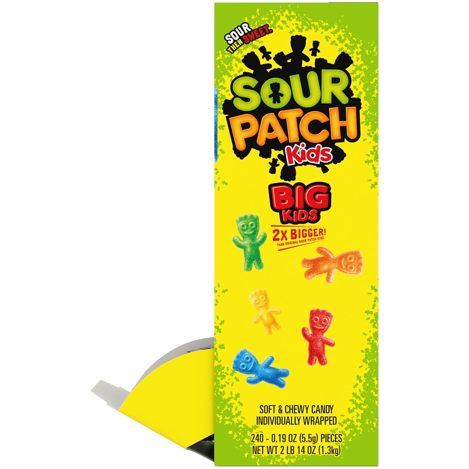 SOUR PATCH KIDS Big Kids Individually Wrapped Soft & Chewy Candy, Bulk Candy, School Snacks, 240 Count Box