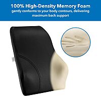 Mount-It! Office Chair Lumbar Support Cushion with Memory Foam