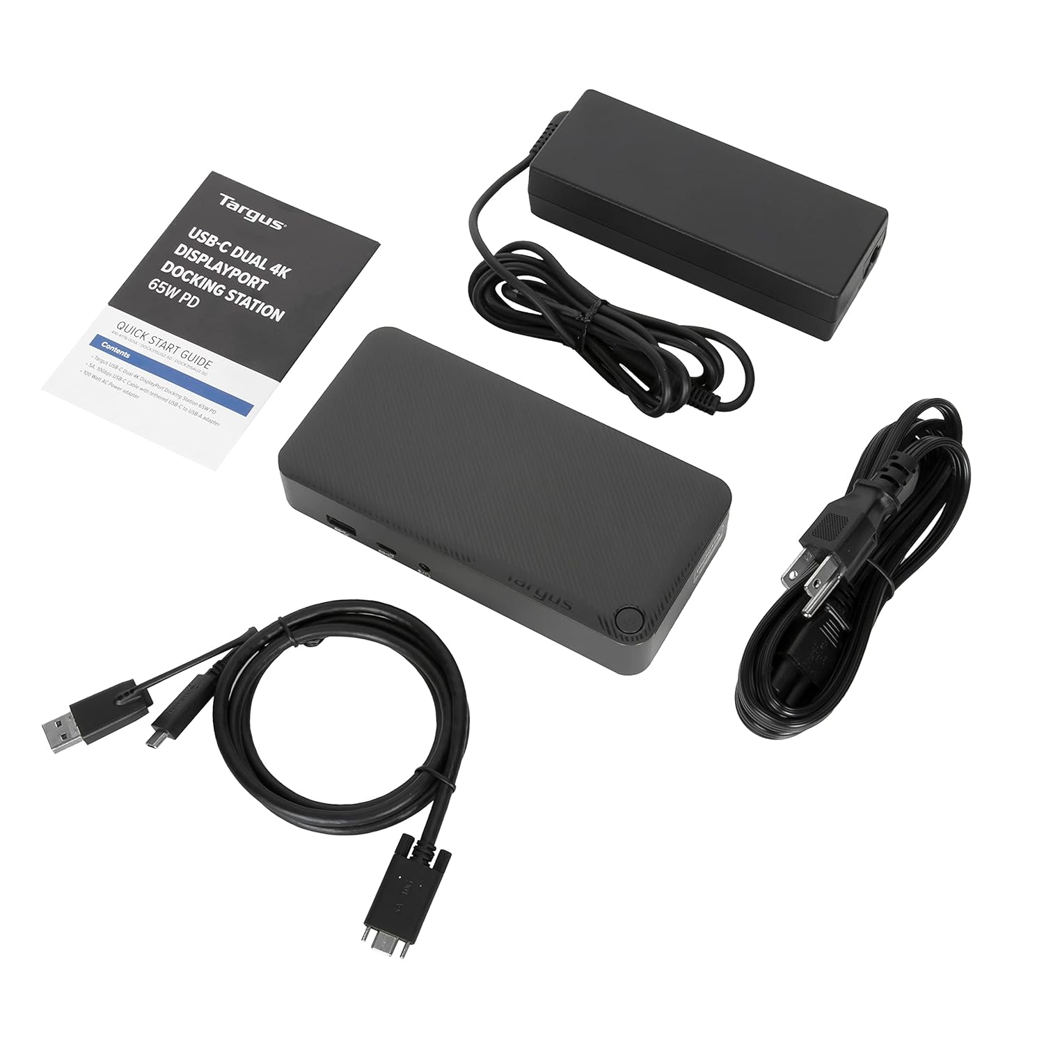 Targus Dual Monitor Universal USB-C DV4K DP Docking Station with 65W Power - Broad Compatibility with a Range of Hosts