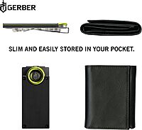 Gerber Gear GDC Money Clip with Pocket Knife - Fixed Blade Knife and Case - EDC Gear and Equipment - Stainless Steel